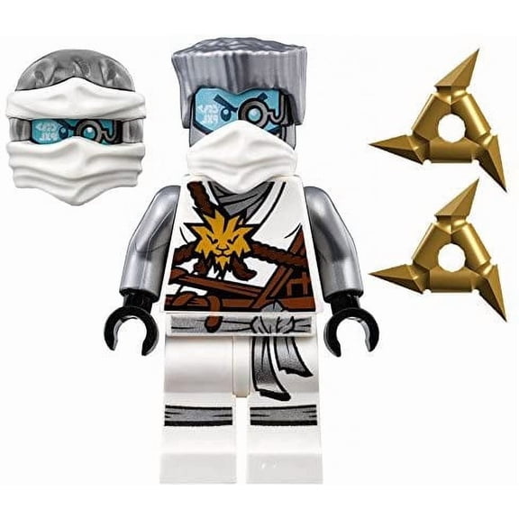 LEGO Ninjago: Zane Titanium Mini Action Figure, with Shuriken (2")