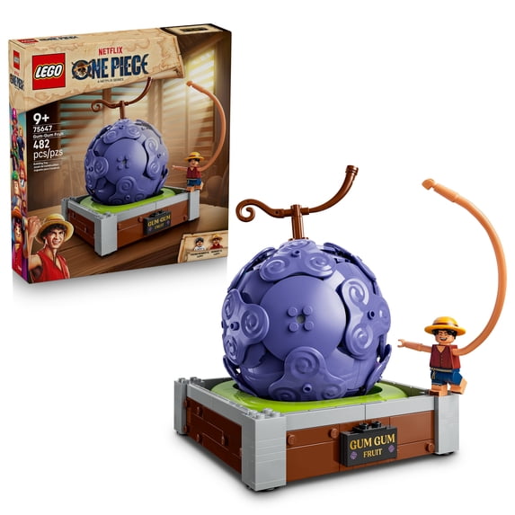 LEGO ONE PIECE Gum Gum Fruit Building Toy - Toys & Figures Playset for Boys & Girls, Ages 9+ - W/ Luffy Figure - Birthday Gift for Kids - 75647