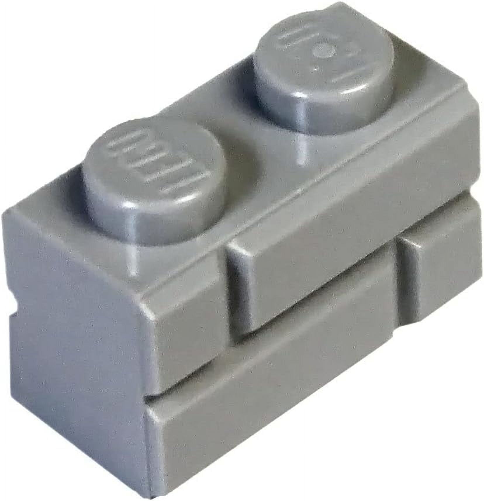 LEGO Parts and Pieces: Light Bluish Gray (Medium Stone Grey) 1x2 Masonry Profile Brick x100