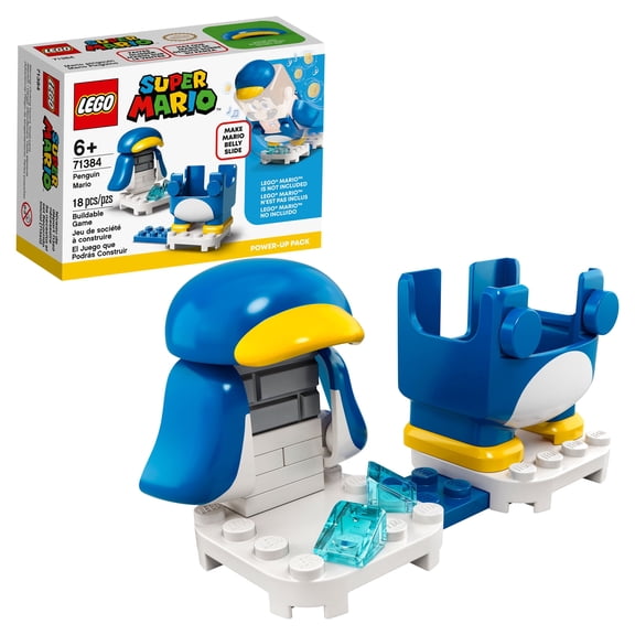 LEGO Super Mario Penguin Mario Power-Up Pack 71384l Collectible Gift Toy for Kids (18 Pieces)