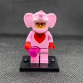 thumbnail image 1 of LEGO Pink Elephant girl Minifigure with Heart jewel Valentine's Day, 1 of 4