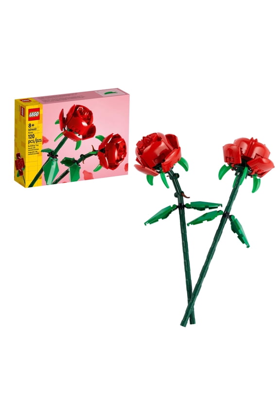 Roses - Building Toy for Kids, Girls & Boys, Ages 8+ - Artificial, Fake Roses for Home Decor & Display - Creative Birthday Gift for Plant & Flower Lovers - 40460