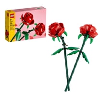 LEGO Roses - Building Toy for Girls & Boys, Ages 8 - Valentines Day Gift for Kids - Artificial Roses for Bedroom Decor for Shelf or Desk - 40460