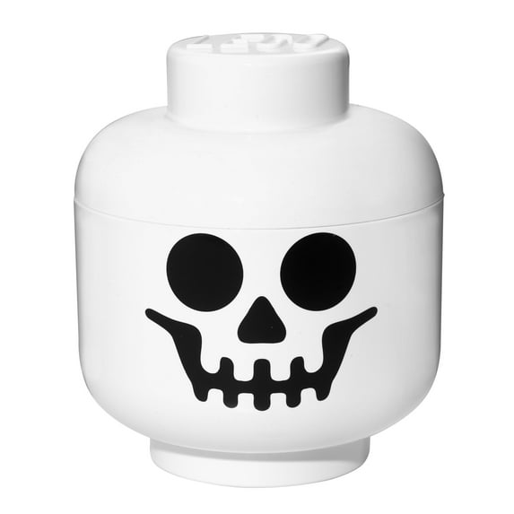 LEGO Small Storage Head, White, Skeleton Face