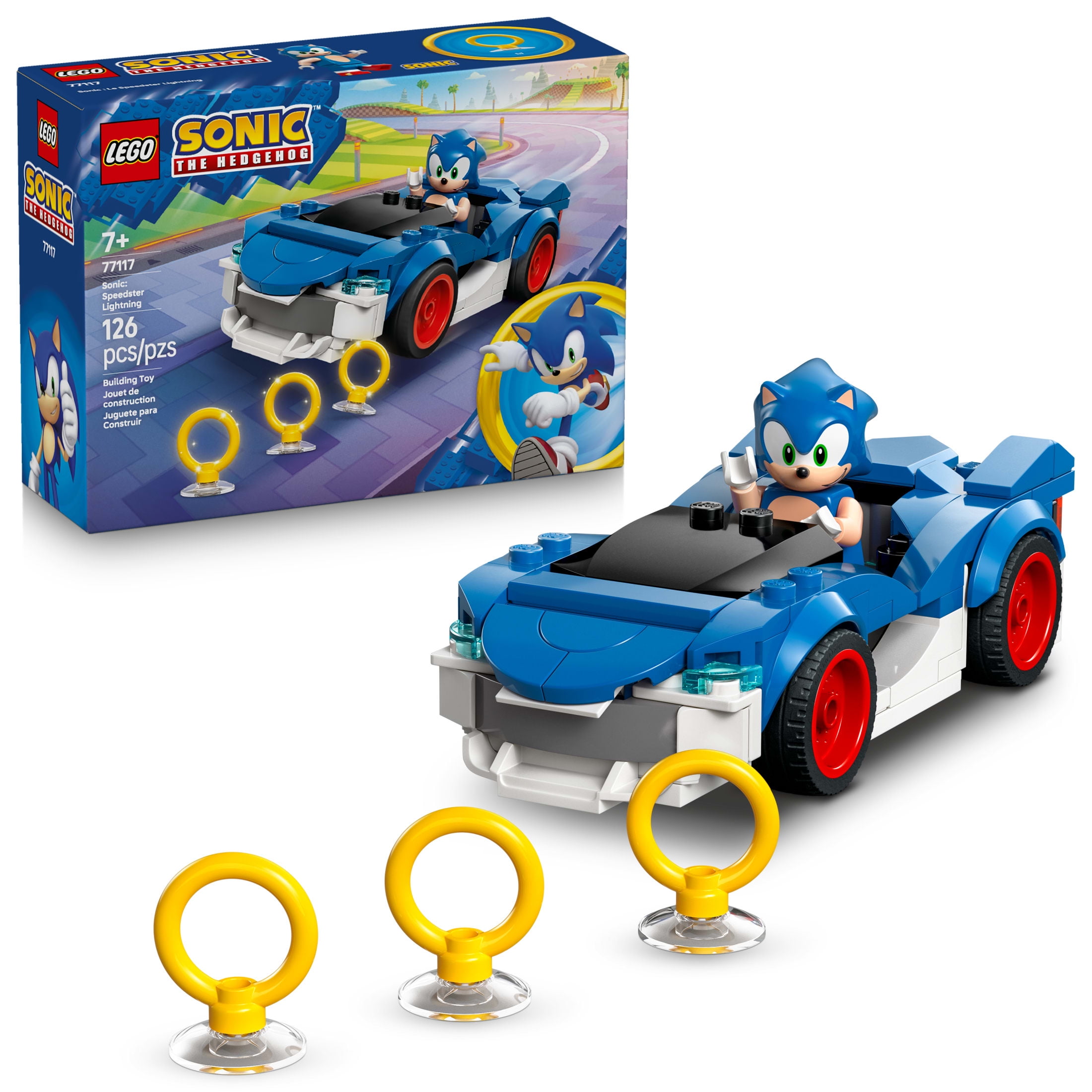 LEGO Sonic the Hedgehog Sonic: Speedster Lightning Race Car Toy