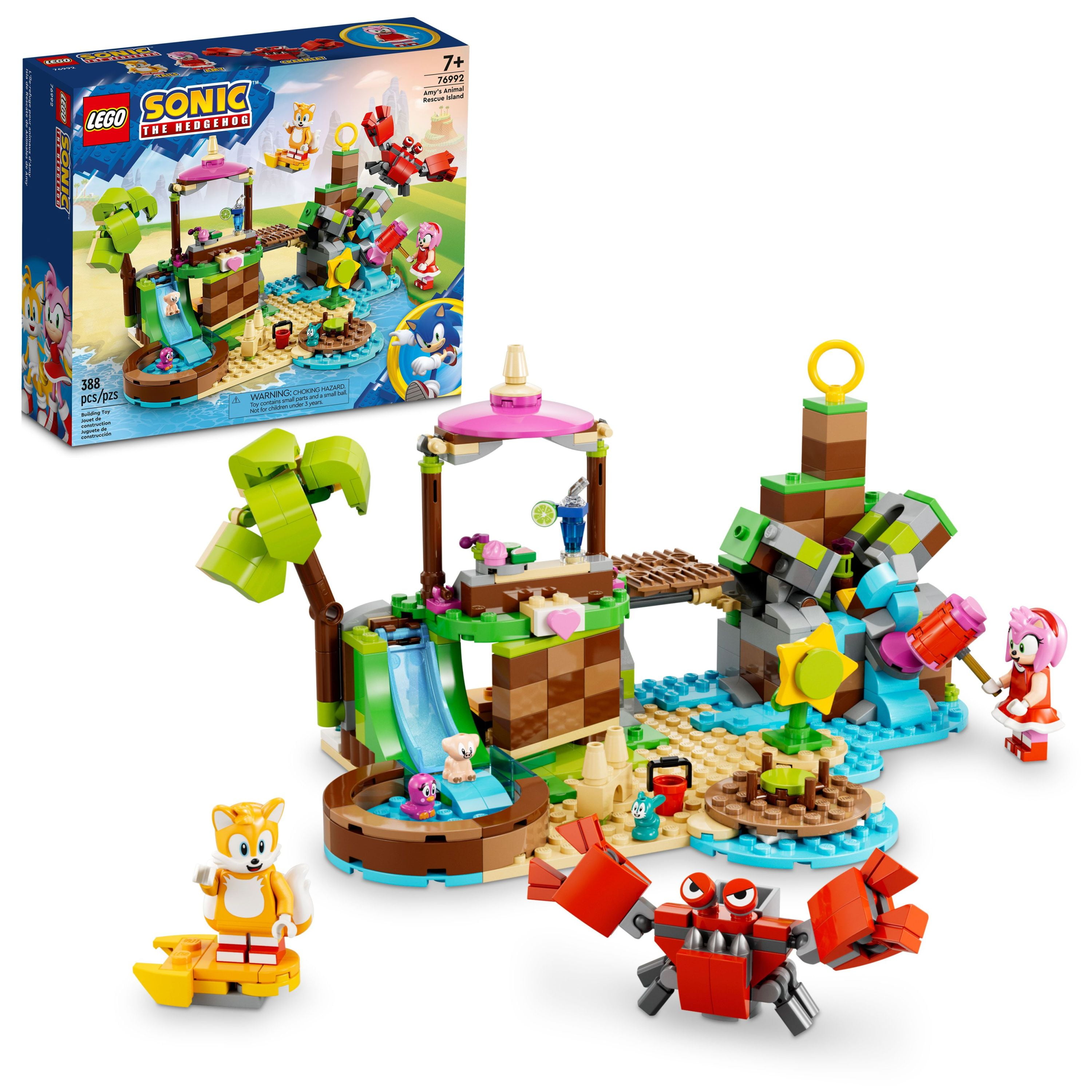 LEGO Sonic the Hedgehog Amy's Animal Rescue Island 76992 Building Toy Set,  Sonic Adventure Toy with 6 Characters and Accessories for Creative Role  Play, Fun Gift for 7 Year Old Gamers 