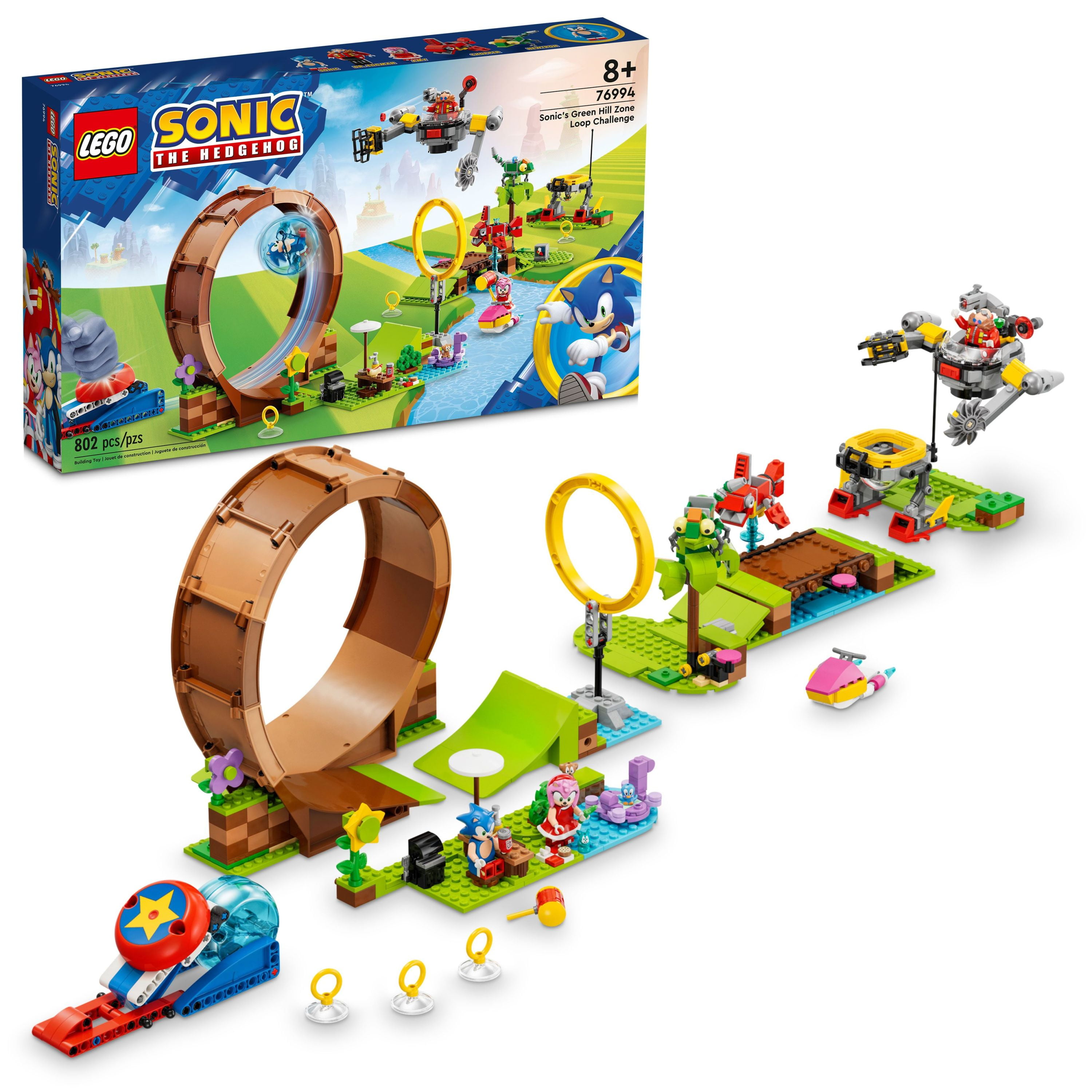 LEGO Sonic the Hedgehog Sonic's Green Hill Zone Loop Challenge 76994  Building Toy Set, Sonic Adventure Toy with 9 Sonic and Friends Characters,  Fun Gift for 8 Year Old Gamers and Young