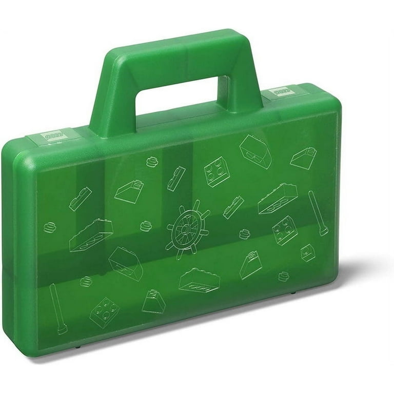 LEGO Sorting Box to Go Travel Case Organizing Dividers Green Travel Case