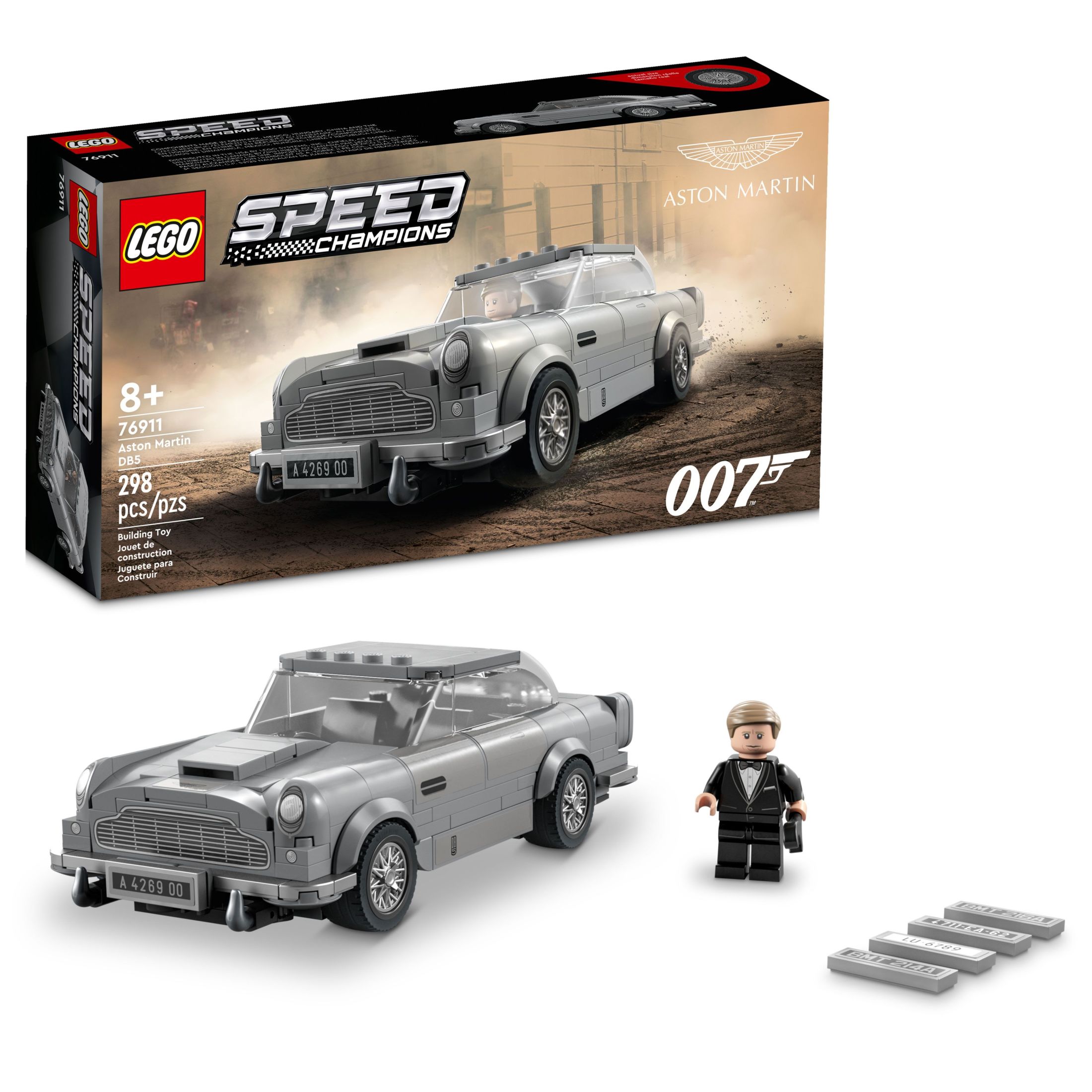 LEGO Speed Champions 007 Aston Martin DB5 76911 Building Toy Set Featuring James Bond Minifigure, Car Model Kit for Kids and Teens, Great Gift for Boys and Girls Ages 8 and Up - image 1 of 8