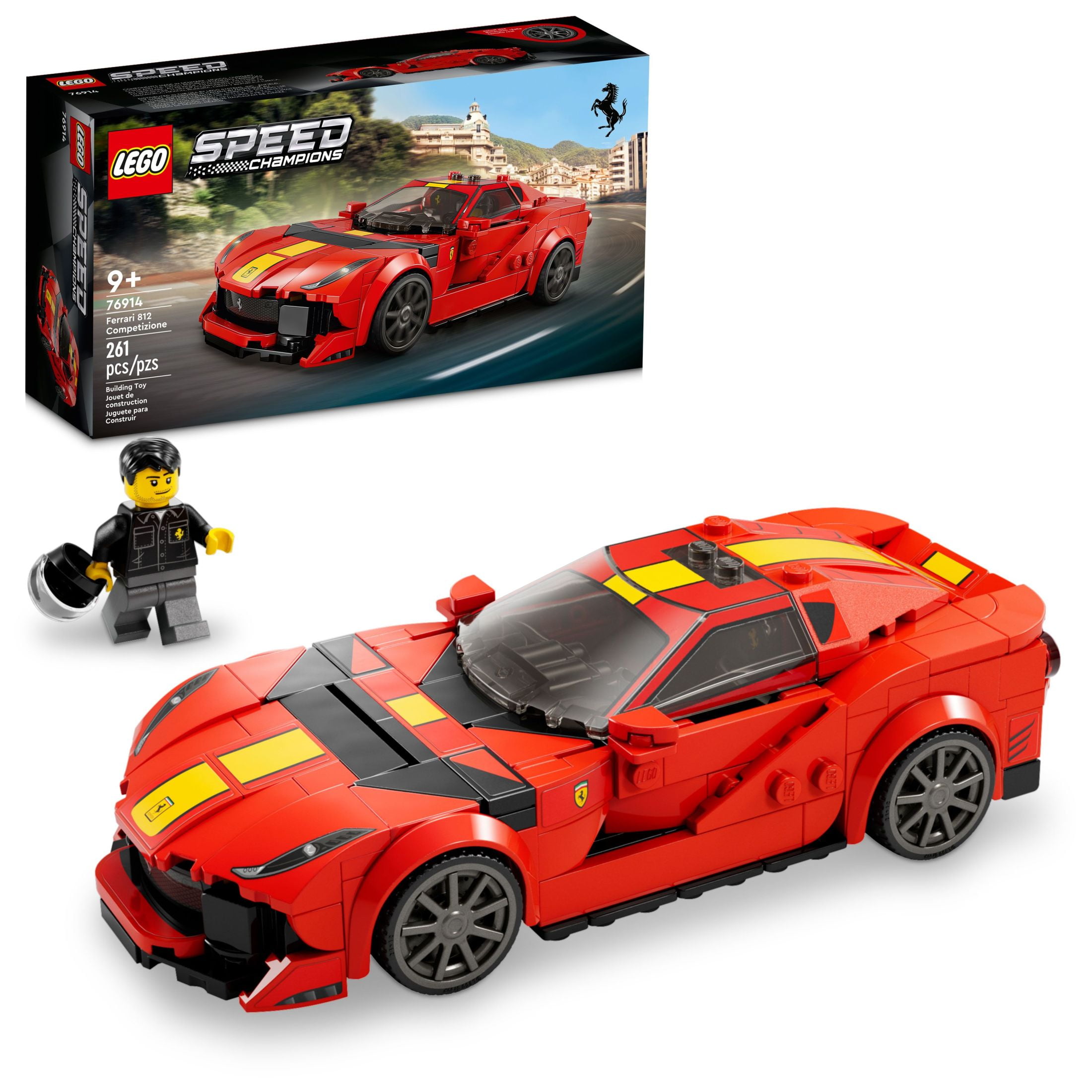 LEGO Speed Champions 1970 Ferrari 512 M 76914 Sports Red Race Car Ferrari Toy Car Model Building Kit with Racing Driver Minifigure