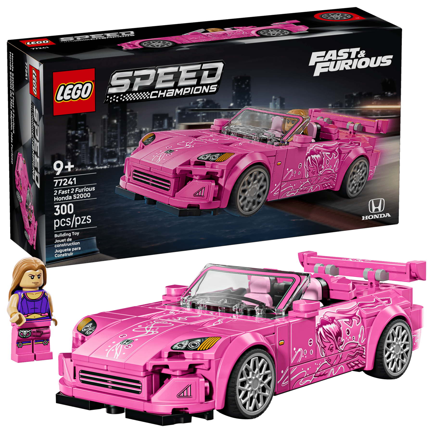 【G-RAP】 S-I-C LEGO Speed Champions 2 Fast 2 Furious Honda S2000 Car Toy 77241