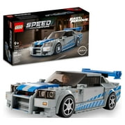 LEGO Speed Champions 2 Fast 2 Furious Nissan Skyline GT-R (R34) 76917 Race Car Toy Model Building Kit, Collectible with Racer Minifigure, 2023 Set for Kids