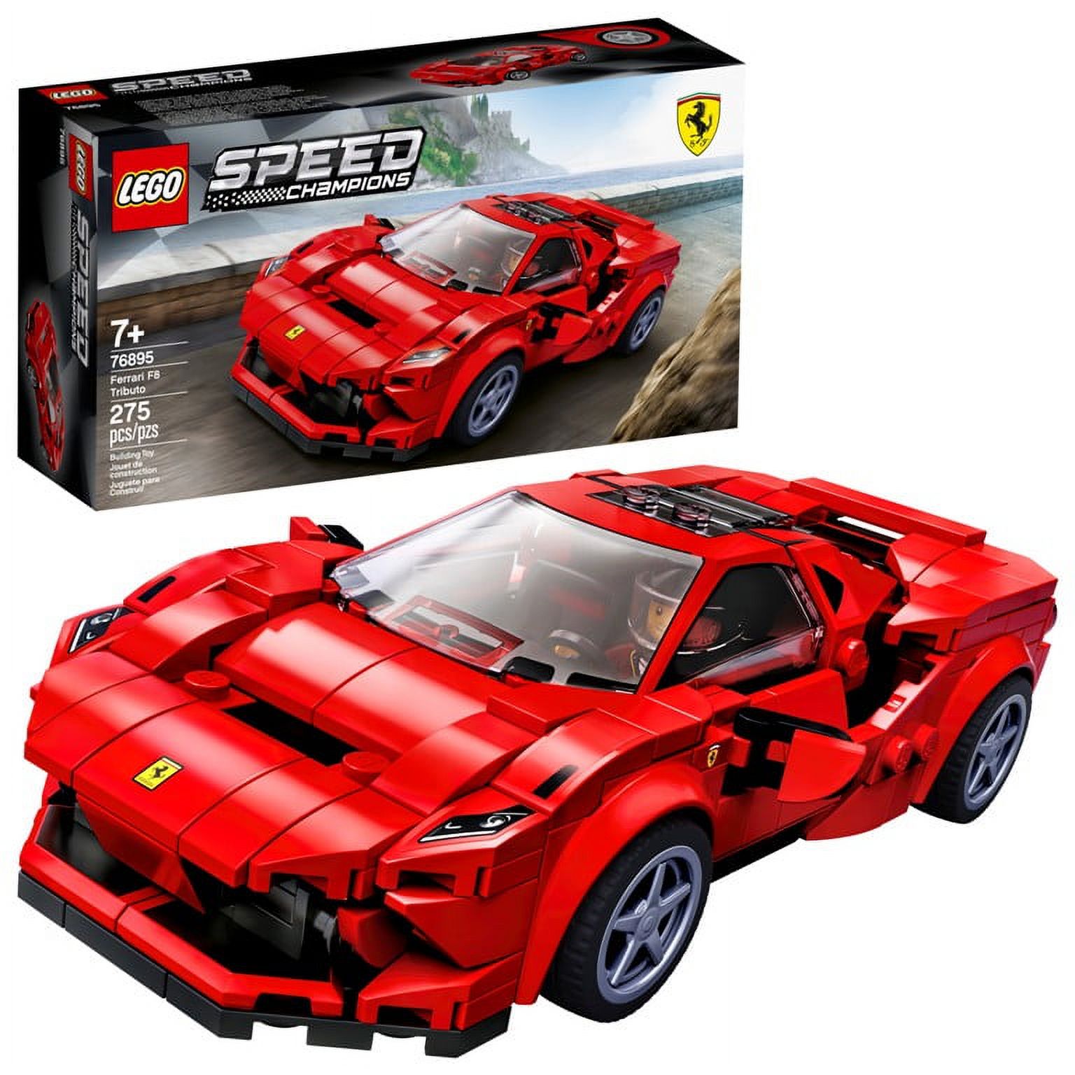 LEGO Speed Champions 76895 Ferrari F8 Tributo Racing Model Car, Vehicle Building Car (275 pieces) - image 1 of 12