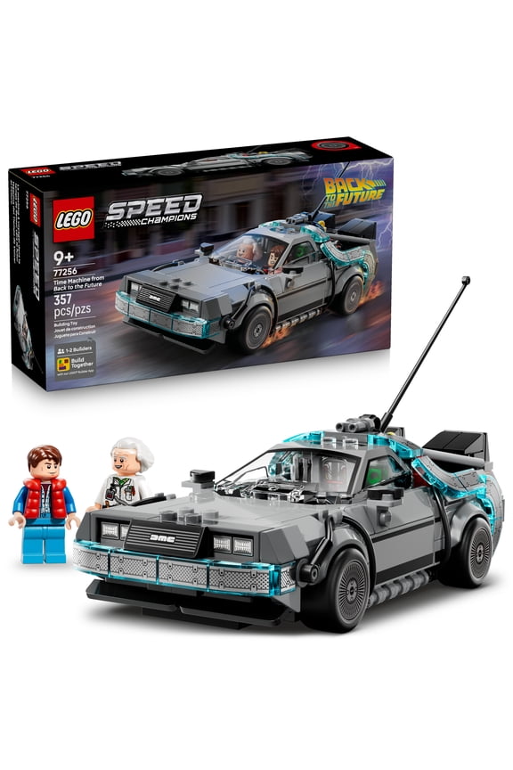 Speed Champions Time Machine from Back to the Future Building Toy for Kids - Pretend Play & Display Car Toy W/2 Build Modes for Boys & Girls, Ages 9+ - Gift Ideas for Birthdays & Fans - 77256