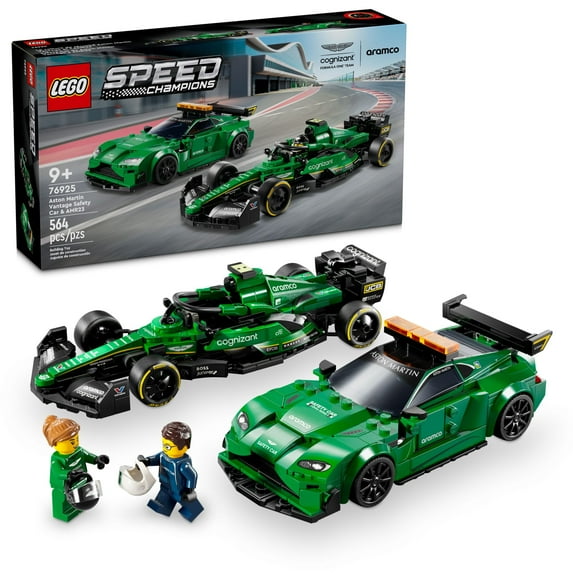 LEGO Speed Champions Aston Martin Safety Car & AMR23 Building Toys - Race Car Toy for Kids, Boys & Girls, Ages 9+ - Gift for Christmas - W/ 2 Minifigures - 76925