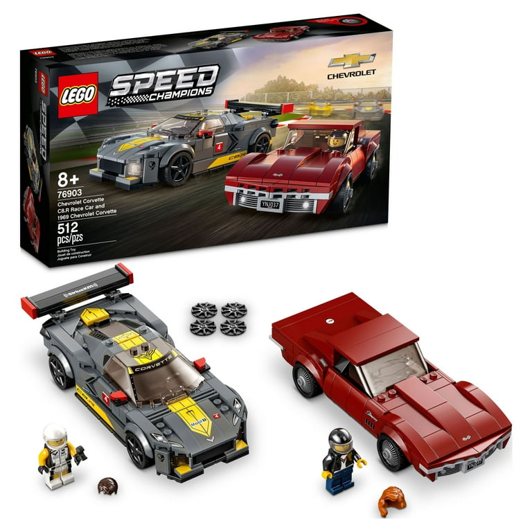 LEGO Speed Champions Chevrolet Corvette C8.R Race Car and 1969 Chevrolet  Corvette 76903 Building Toy (512 Pieces)