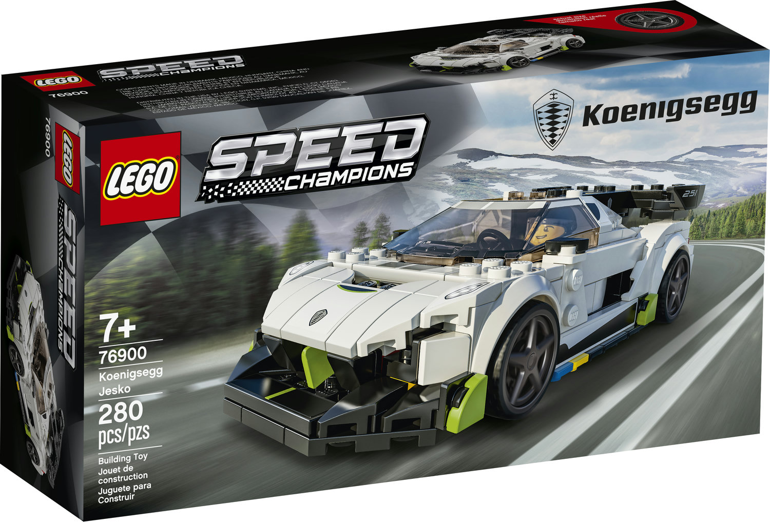 LEGO Speed Champions Koenigsegg Jesko 76900 White Racing Car Building Set - image 1 of 10