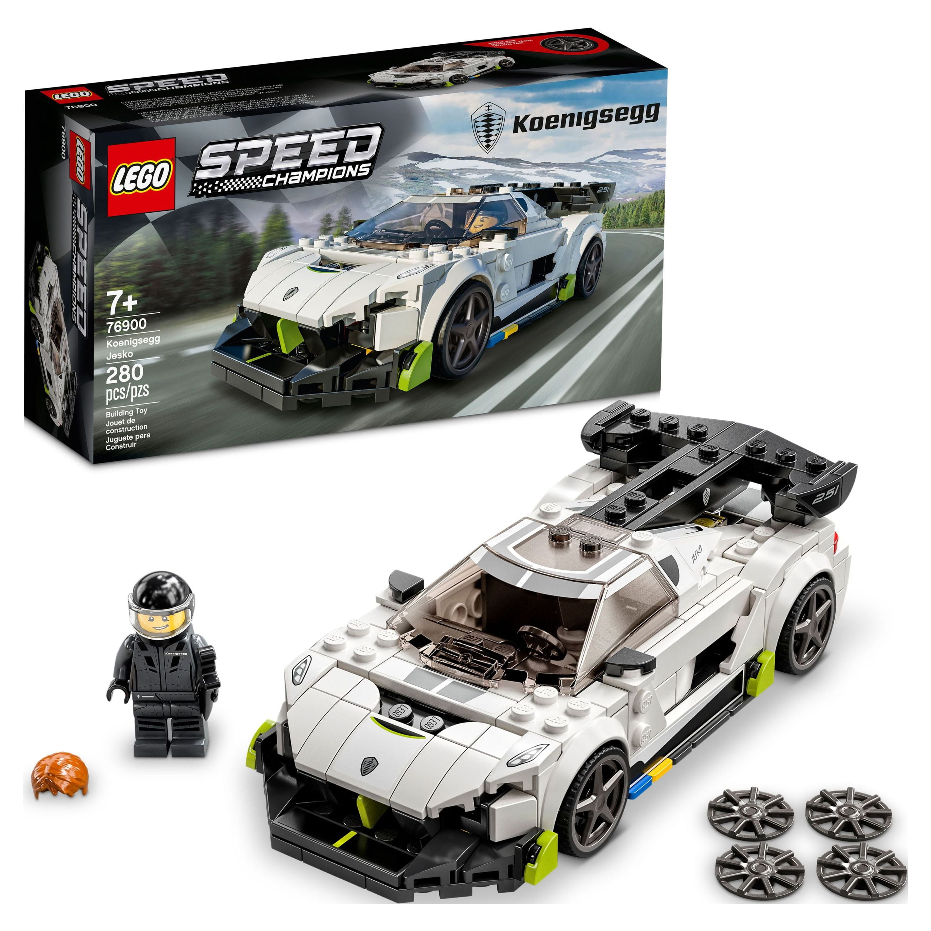 LEGO Speed Champions Koenigsegg Jesko 76900 White Racing Car Building Set 