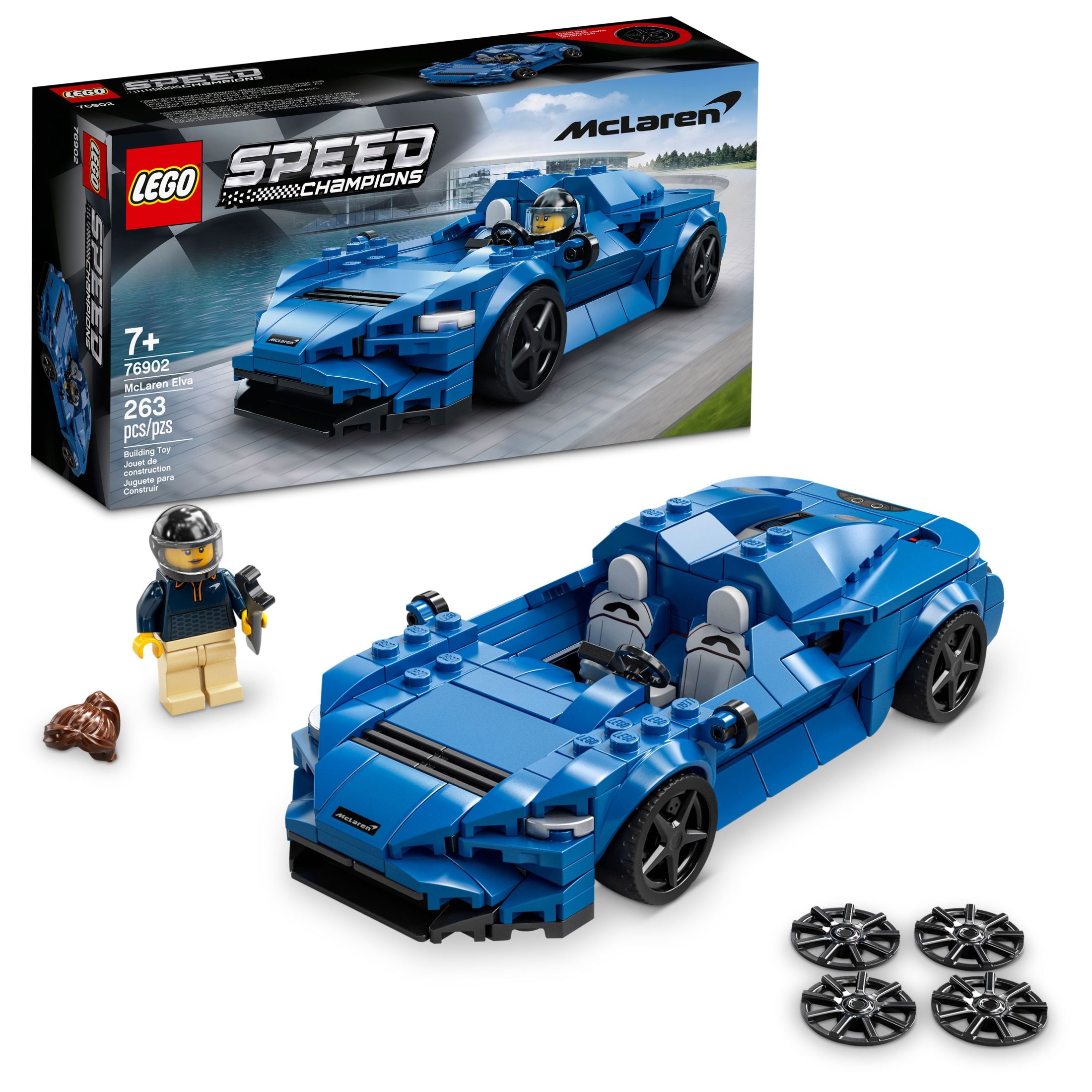 LEGO Speed Champions McLaren Elva 76902 Buildable Toy Car for Kids (263 Pieces) - image 1 of 8