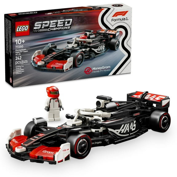 LEGO Speed Champions MoneyGram Haas F1 Team VF-24 Race Car Toys - Building Set For Kids, Boys & Girls, Ages 10+ - Toy Cars for F1 Fans - Gift Ideas for Birthdays - 77250