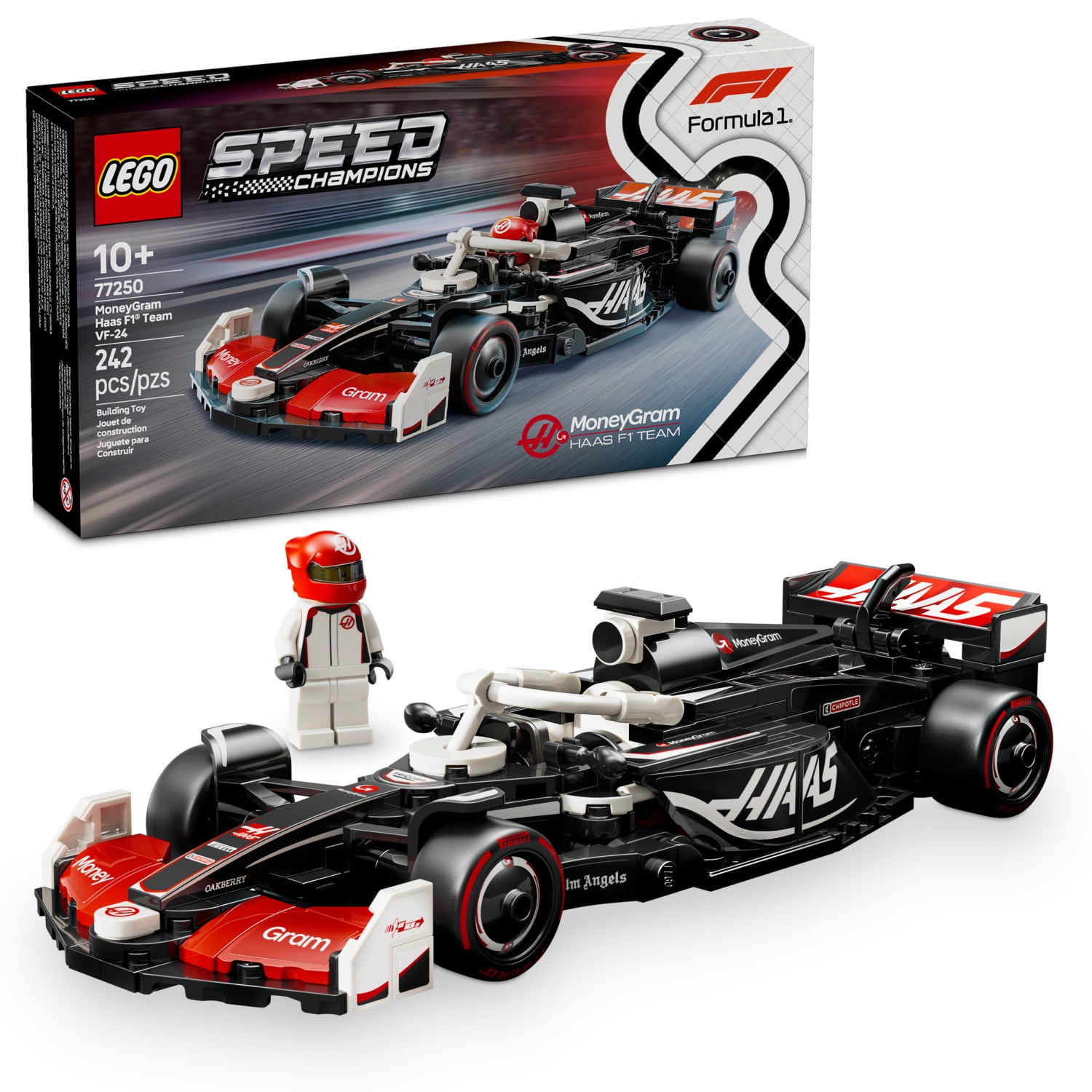 Open Box LEGO Speed Champions MoneyGram Haas F1 Team VF-24 Race Car ...