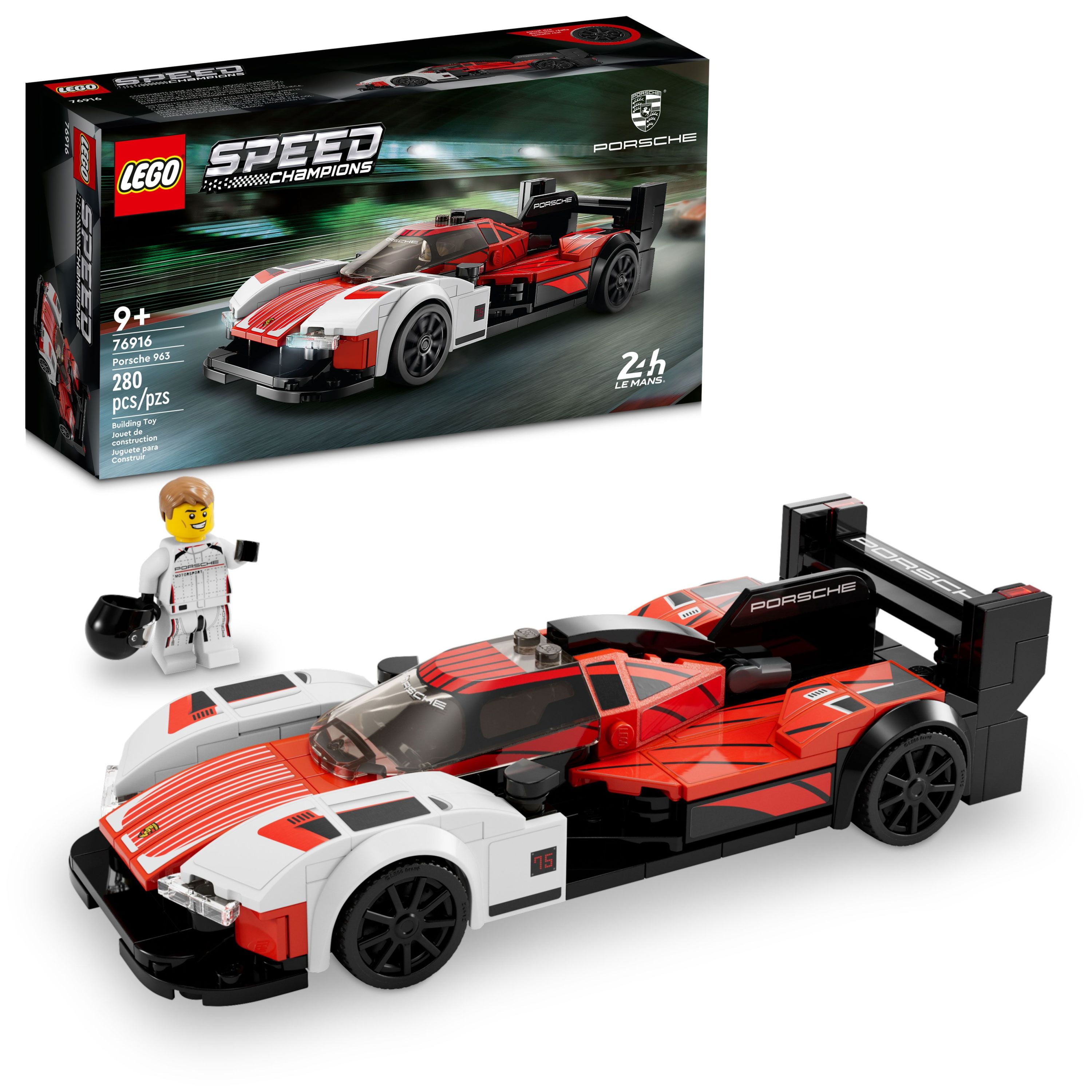 oosten onderwerp Televisie kijken LEGO Speed Champions Porsche 963 76916, Model Car Building Kit, Collectible  Race Car Toy with Driver Minifigure, Makes a Great Gift for Teens -  Walmart.com