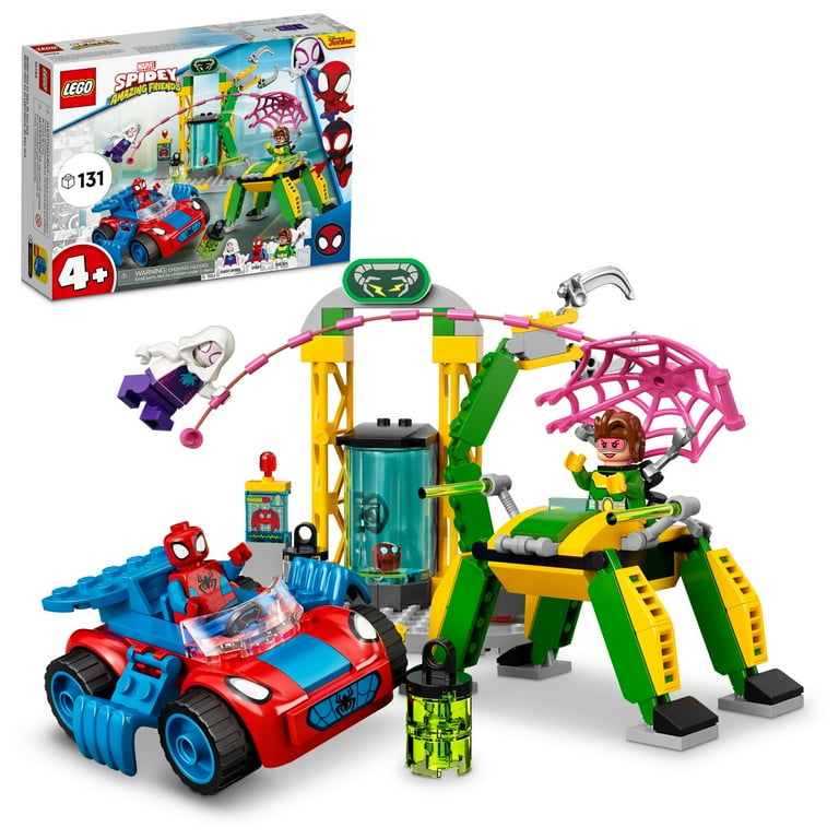 LEGO Marvel Spider Man and His Amazing Friends at Doc Ock s Lab Building Set 10783 131 Pieces Walmart