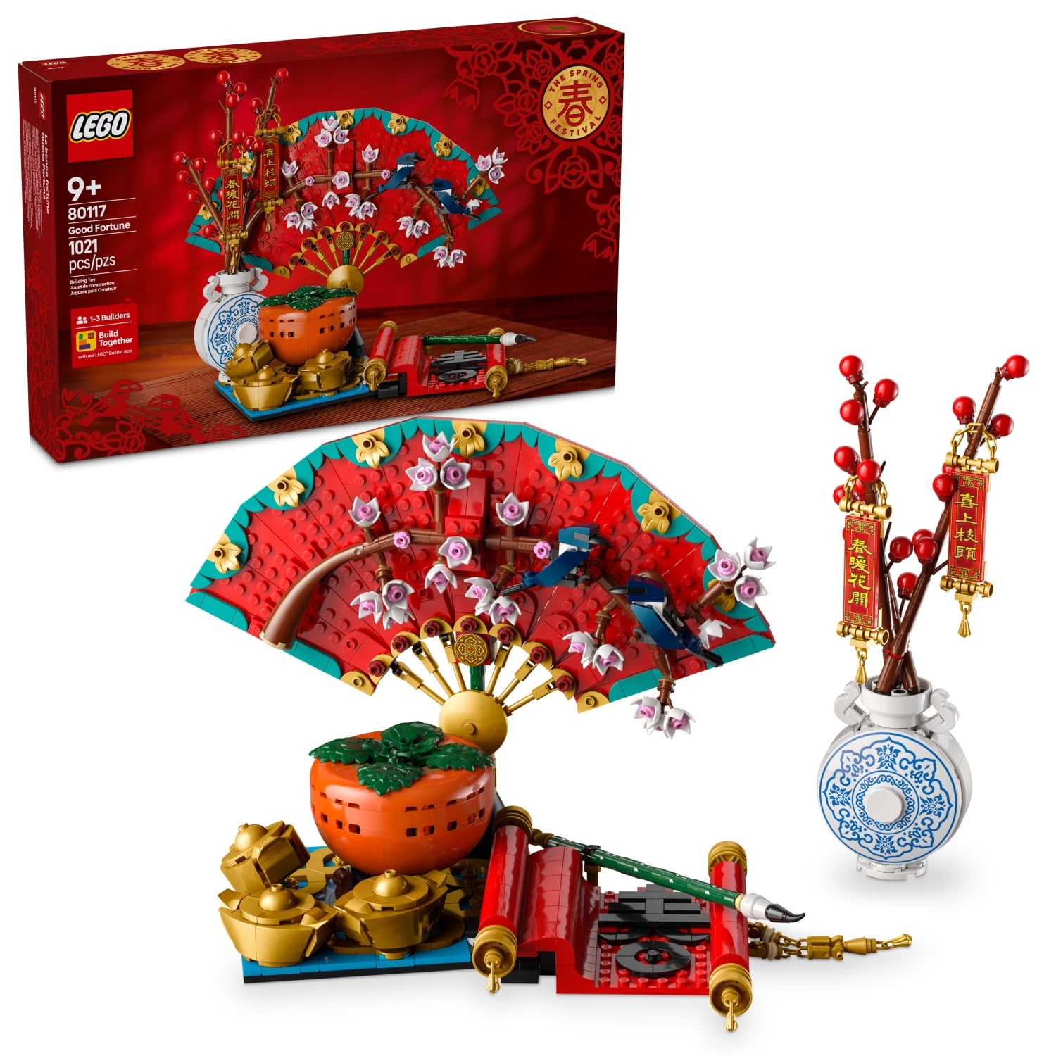 LEGO Spring Festival Good Fortune - Learning and Educational Building Toy - Chinese Festival Toy for Kids, Boys and Girls, Ages 9+ - Cultural Gift for Display and Decor - 80117