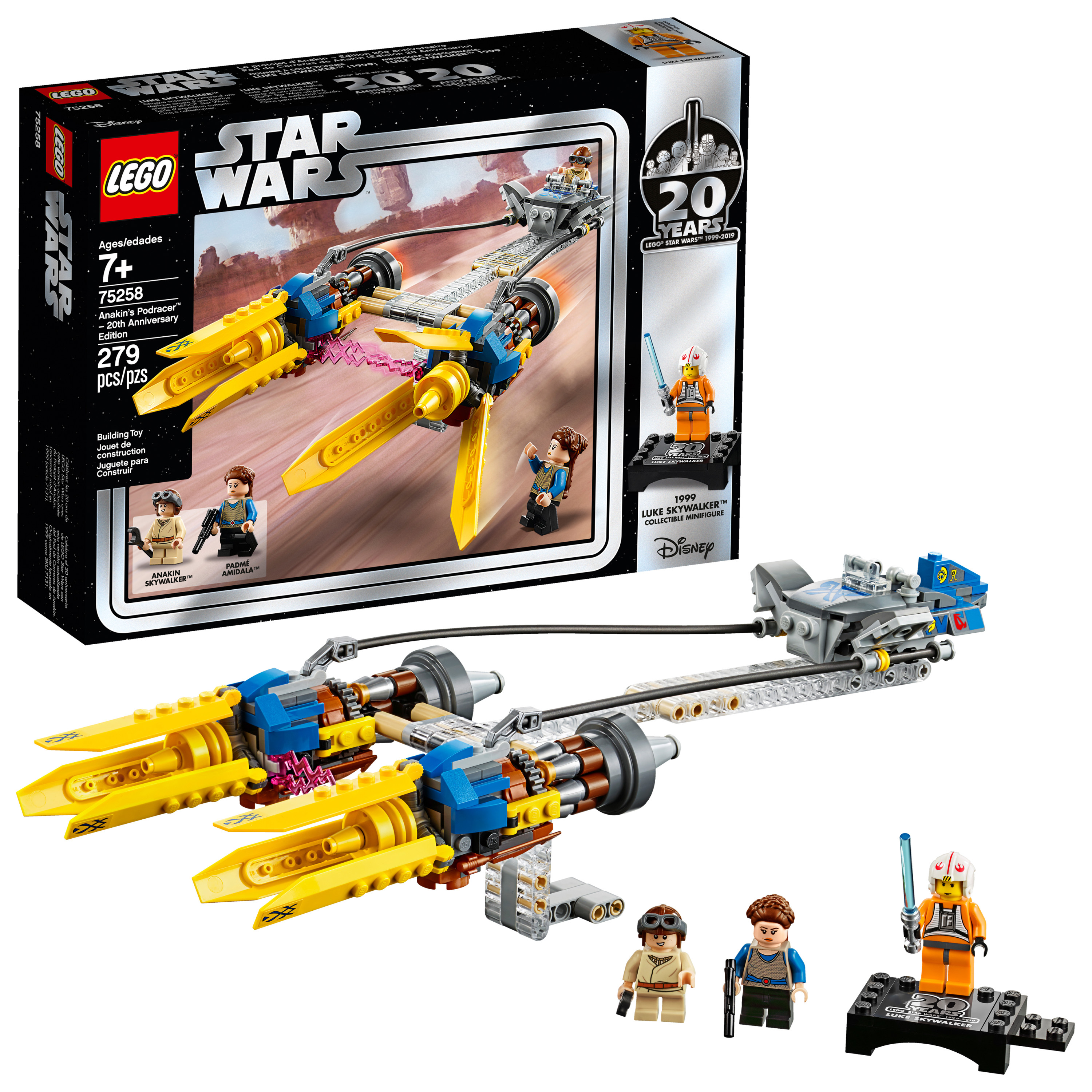 LEGO Star Wars 20th Anniversary Edition Anakin's Podracer Vehicle Building Set 75258 - image 1 of 6