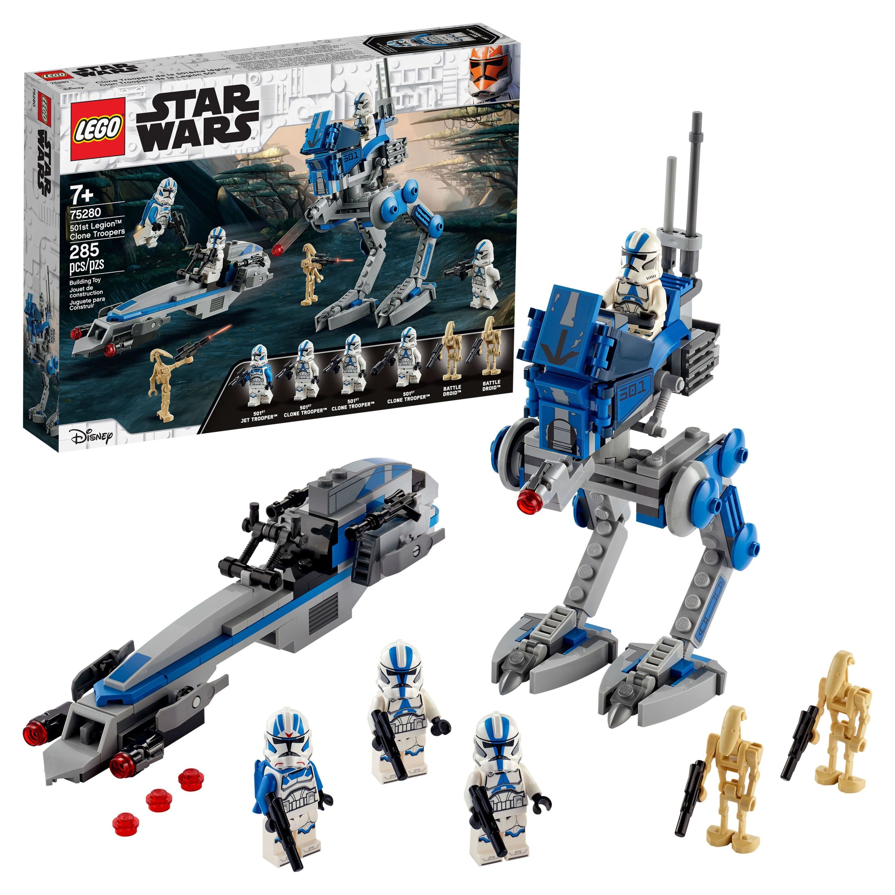 LEGO Star Wars 501st Legion Clone Troopers 75280 Building Toy, Cool Action Set for Creative Play (285 Pieces) - image 1 of 7