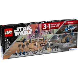 LEGO Star Wars: The Clone Wars y The Mandalorian Set de Regalo - Contiene 3 sets en 1 caja - Regalo de Cumpleaños para Niños Mayores de 7 Años - 66804