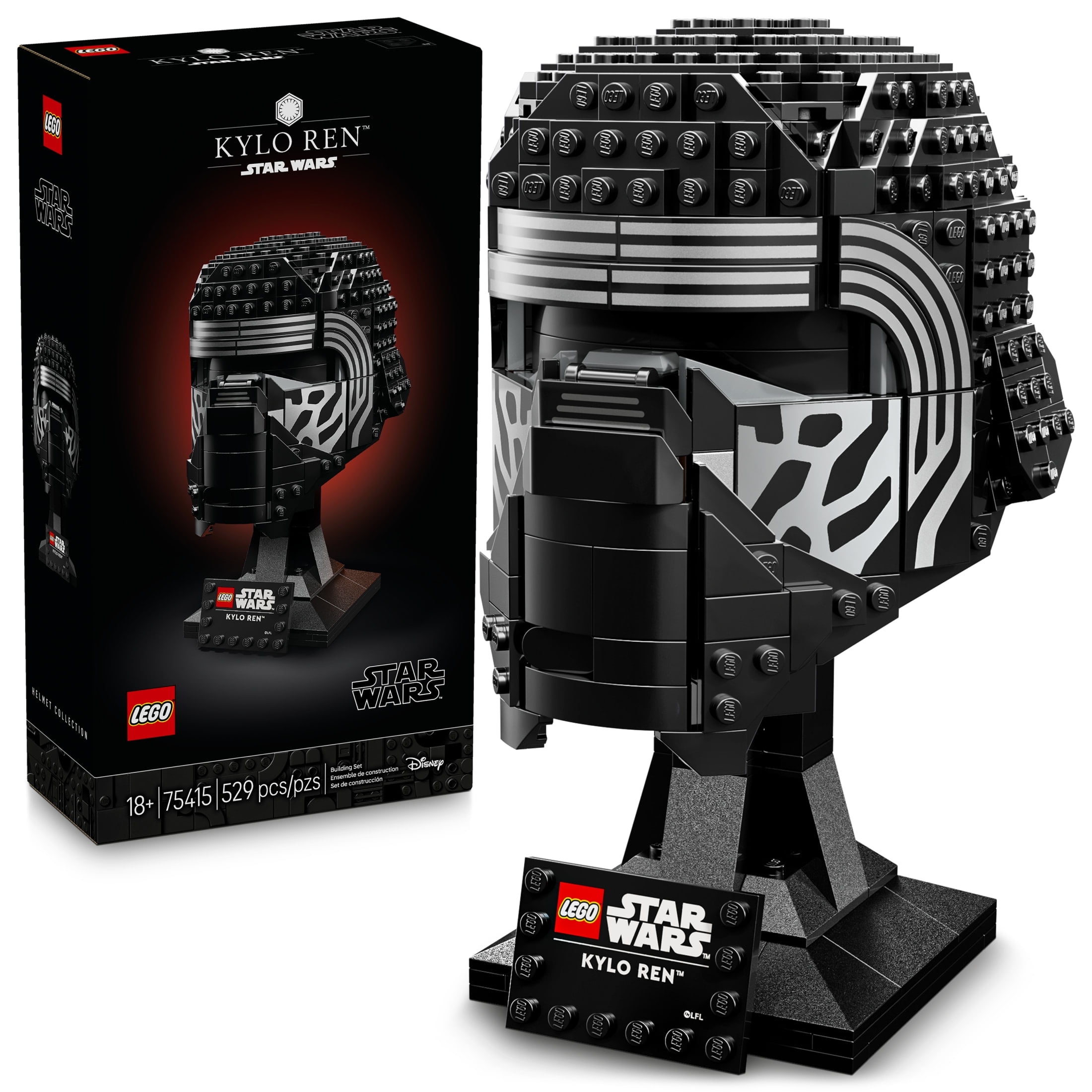 LEGO Star Wars Kylo Ren Helmet - DIY Model Kit For Adults 18+ - Collectible Building Kit - Room Decor Idea for The Force Awakens Fans - Gift for Birthdays - 75415