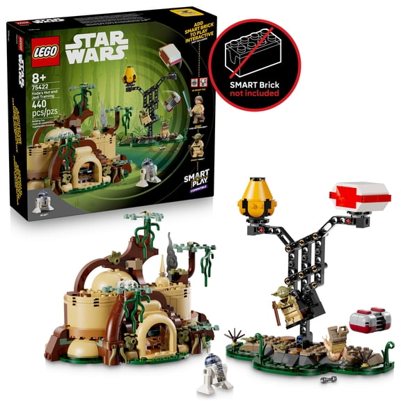 LEGO Star Wars SMART Play: Yoda’s Hut and Jedi Training - Building Toy for Role Play - Compatible Set with 2 SMART Tags and 2 LEGO Minifigures - Gift for Boys, Girls and Kids Ages 8+ - 75422