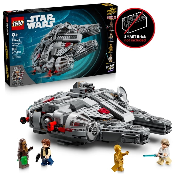 LEGO Star Wars SMART Play: Millennium Falcon Starship Building Toy for Kids - Compatible Set with 4 SMART Tags and 4 LEGO Minifigures - Gift for Boys, Girls and Fans Ages 9+ - 75426