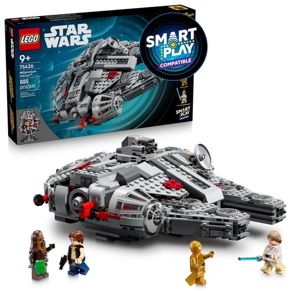 LEGO Star Wars SMART Play: Millennium Falcon Starship Building Toy for Kids - Compatible Set with 4 SMART Tags and 4 LEGO Minifigures - Gift for Boys, Girls and Fans Ages 9+ - 75426