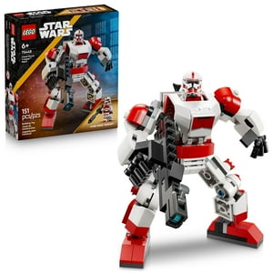 LEGO Star Wars Mech de Soldado Clon Shock Trooper Juguete de Construcción para Niños y Niñas - Figura de Star Wars Articulable con Blaster de Juego y Lanzador de Estudios para Niños y Fans, Mayores de 6 - Idea de Regalo de Cumpleaños - 75448