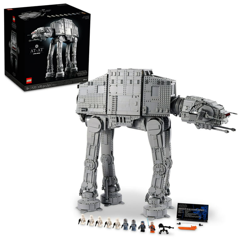 LEGO Star AT-AT Walker 75313 Buildable Model Collectible Set for Adults, Build and Display Set, 9 Minifigures Including General Veers, Luke Snowtroopers and AT-AT Drivers - Walmart.com