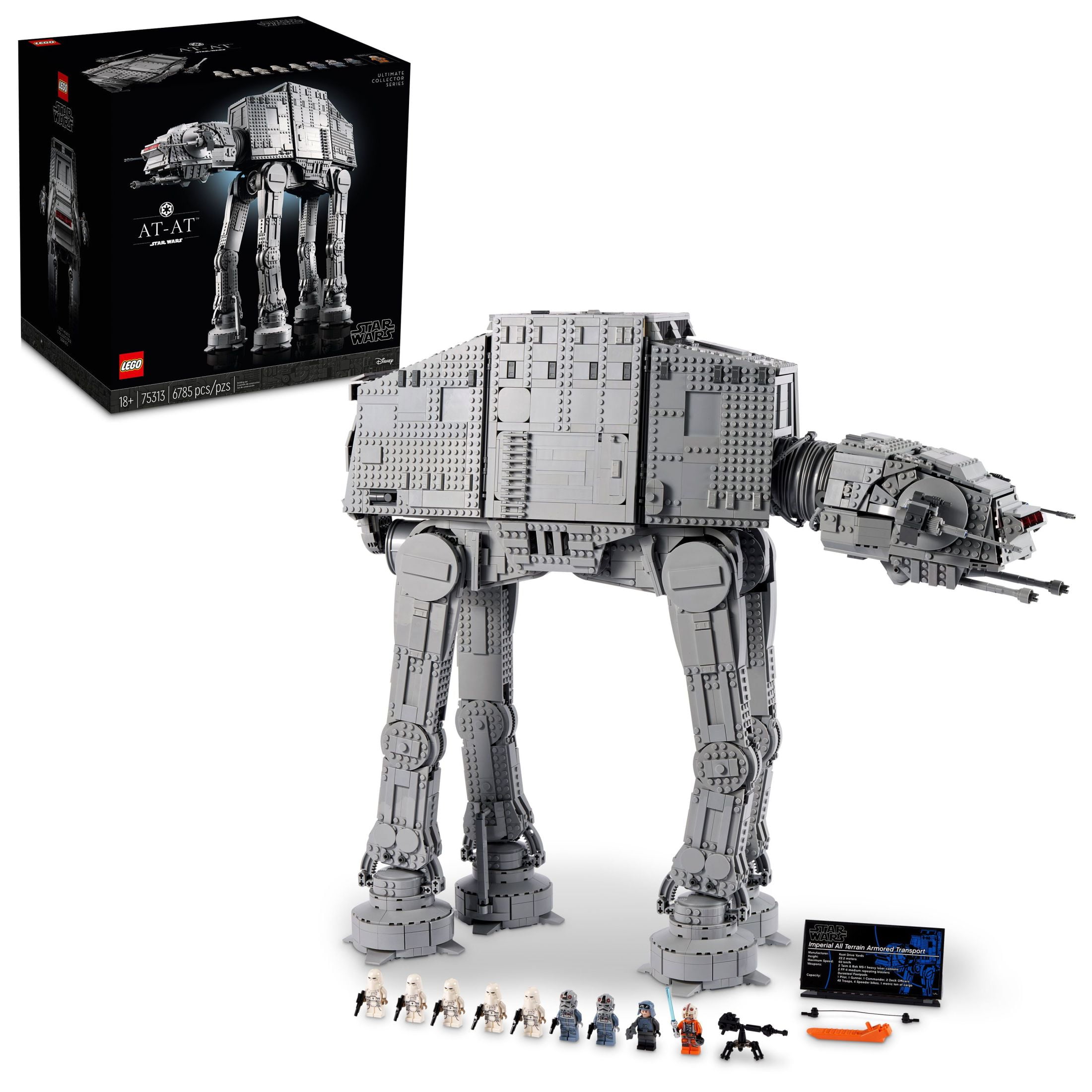 LEGO Star Wars AT-AT Walker 75313 Buildable Model - Collectible Set for  Adults, Ultimate Build and Display Set, 9 Minifigures Including General  Veers,