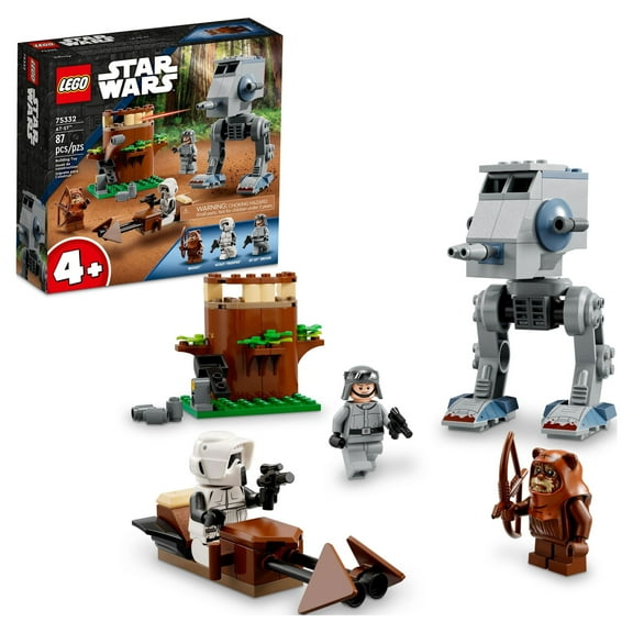 LEGO Star Wars AT-ST 75332, Construction Toy for Preschool Kids Aged 4 Plus with Wicket the Ewok & Scout Trooper Minifigures, Incl. Starter Brick, 2022 Set