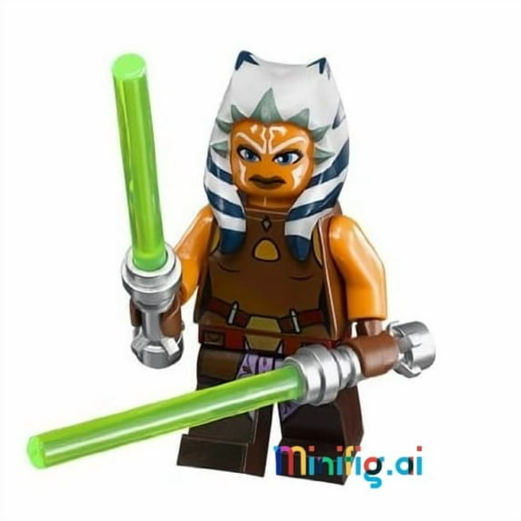 LEGO Star Wars Ahsoka Tano Minifigure with Dual Lightsabers From Sets 75013 & 75046