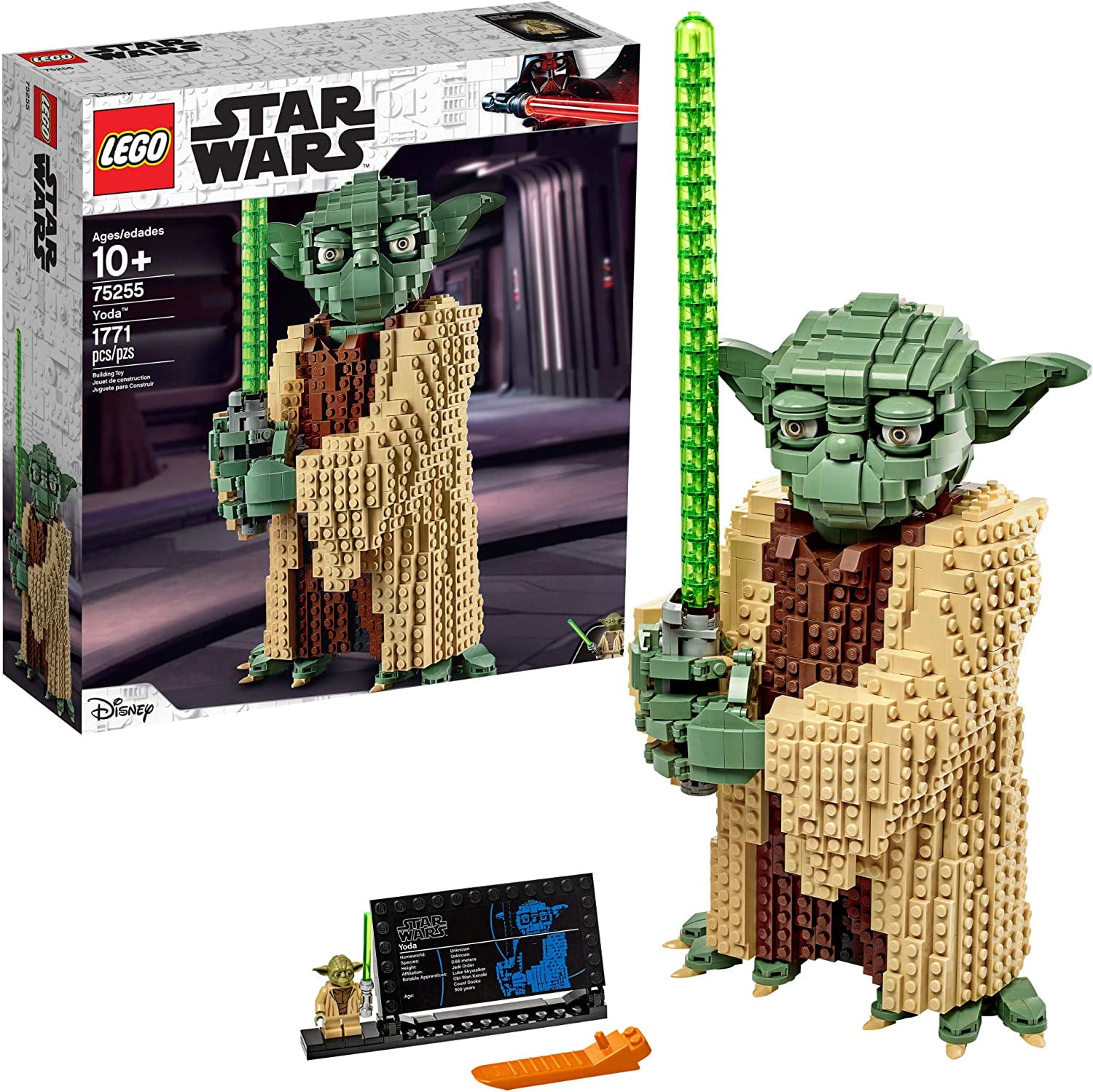 LEGO Star Wars Attack of The Clones Yoda 75255 Yoda Building Model and Collectible Minifigure with Lightsaber 1 771 Pieces Walmart