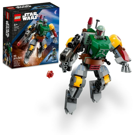 LEGO Star Wars Boba Fett Mech 75369 Buildable Star Wars Action Figure, this Posable Mech Inspired by the Iconic Star Wars Bounty Hunter Features a Buildable Shield, Stud Blaster and Jetpack