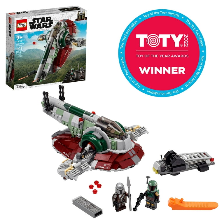 LEGO Star Wars Boba Fett Starship 75312 Building Toy - Mandalorian Model  Set Featuring Iconic Starfighter with Rotating Wings and 2 Minifigures, Fun