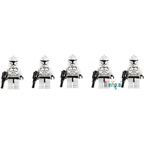 LEGO Star Wars Clone Troopers Minifigures 5 Pack Army with Blaster Rifle