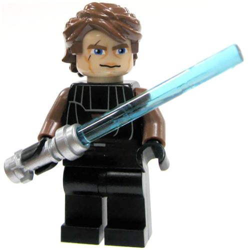 LEGO Star Wars Clone Wars LOOSE Mini Figure Anakin Skywalker with Silver Lightsaber