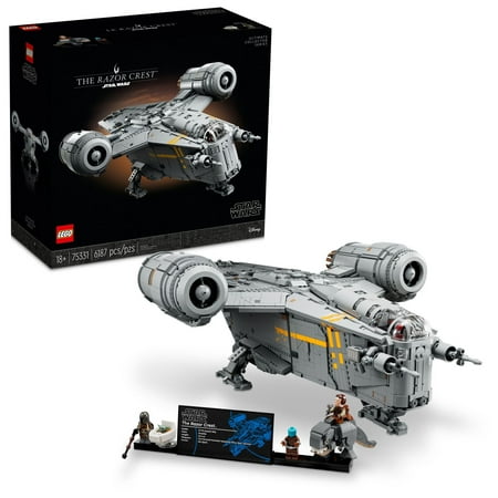 LEGO Star Wars The Razor Crest UCS Ultimate Collectors Series Starship Model Kit for Adults, Large Iconic The Mandalorian and Grogu Memorabilia Collectable, 75331