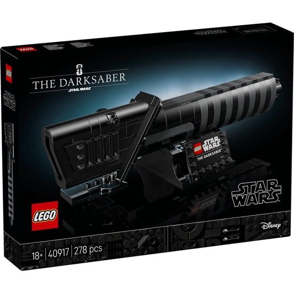 LEGO Star Wars The Darksaber 278-Piece Buildable Lightsaber Display Model with Stand & Nameplate, Collectible Mandalorian Decor Gift for Adults 40917