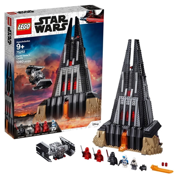 LEGO Star Wars Darth Vader's Castle 75251 building kit with 1060 pieces and TIE Advanced Fighter