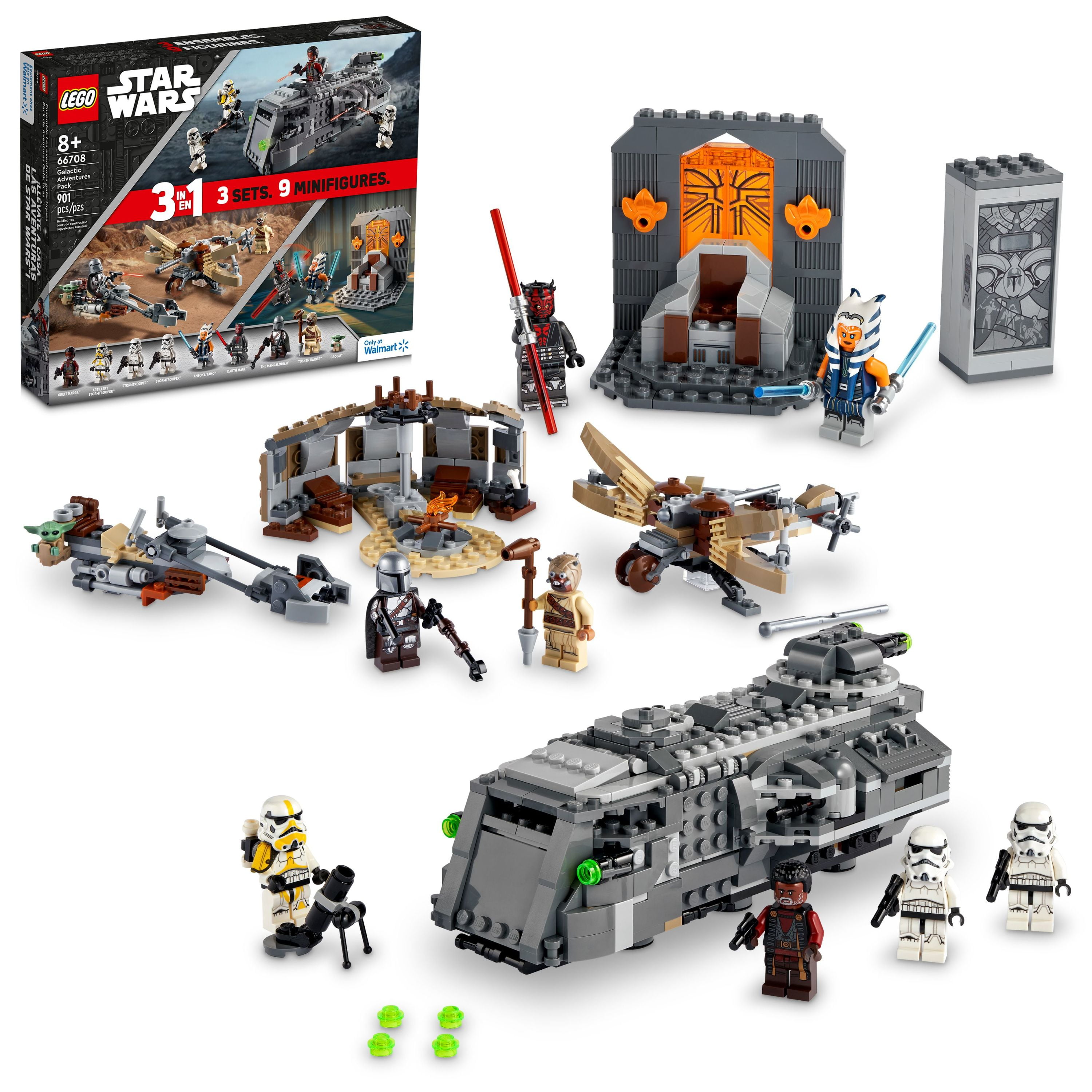ærme ledsager kemikalier LEGO Star Wars Galactic Adventures Pack 66708 3-in-1 Building Toy Gift Set  (901 pieces) - Walmart.com