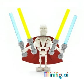 LEGO Star Wars General Grievous Minifigure with Lightsabers and Cape Block Building Set